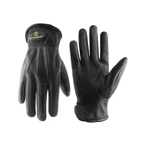 HLDD HANDLANDU Deerskin Leather Work Gloves for Men Women, Utility Heavy Duty... - Picture 1 of 5