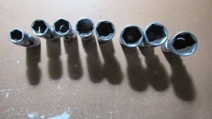Lote de 8 enchufes giratorios métricos de accionamiento Snap On de 3/8" de 10 mm a 19 mm de 6 puntos - Imagen 1 de 3