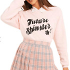 Wildfox Future Spinster Sweatshirt size Small Oversized Beach Jumper Pink/Black