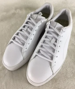 PUMA Fusion Classic Spikeless Golf Shoes Men 7.5 White Leather Sneaker 376982-01 - Picture 1 of 11