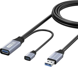 Extension Cable USB 3.0, 5 Gbps, Type A Male to Female Adapter Cord, (15FT) - Picture 1 of 5