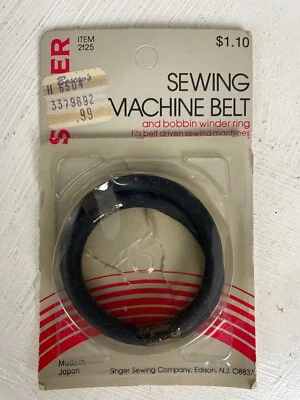 老式 #2125 Singer 缝纫机皮带和绕轴环 — 第 1/4 张图片