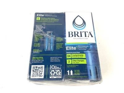 Brita Elite Replacement Filters for Pitchers Dispensers -  NEW 2 Count Longlast - Image 1 of 3
