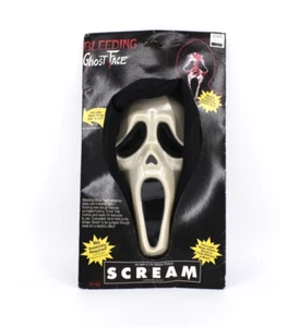 Vintage Fun World Bleeding Ghost Face Scream Mask 1997 NIP Unused - Picture 1 of 7