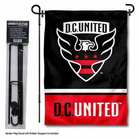 Washington DC United Garden Flag and Yard Pole Stand Included Cover