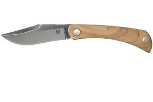 FoxKnives Brand Italy LIBAR folding knife stainless steel M390 Olive wood handle