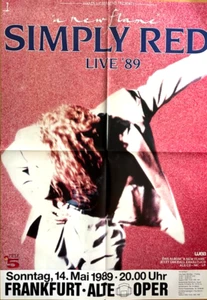 SIMPLY RED 1989 FRANKFURT - orig. Concert Poster - Konzert Plakat - A0 F/N - Picture 1 of 1