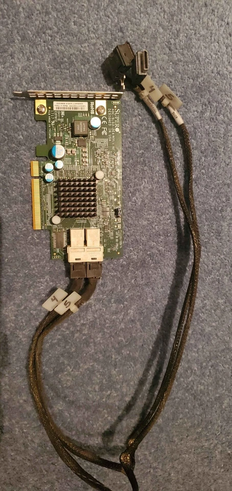 Supermicro AOC-SLG3-2E4 + 2 MiniSAS HD to OCulink Cable 57Cm - Image 1 of 1