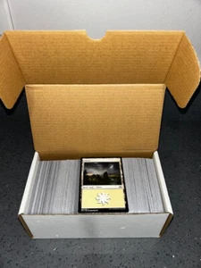 500 Magic the Gathering Basic Land PLAINS ONLY + Card Storage Box MTG - Picture 1 of 4
