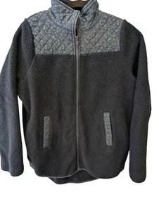 Madewell Womens Sherpa Jacket Blue Size XXS Full Zip Long Sleeve Floral Top - Picture 1 of 9