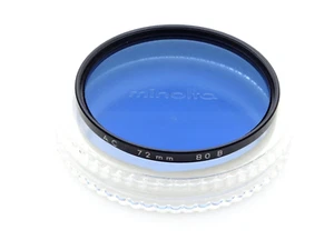 Minolta AC 72mm 80B Colour Correction Filter with Case - Cleaned and Checked - Picture 1 of 2