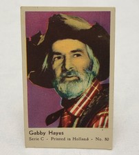 Gabby Hayes - Dutch Gum Serie C Card- # 80 Printed In Holland - 1960s
