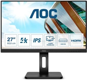 AOC U27P2 4K Monitor 27" UHD 3840x2160 IPS DP HDMI AMD FreeSync Lautsprecher - Bild 1 von 4