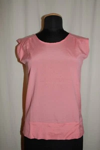 Camisa sin mangas BLOOM excelente mezcla de materiales seda/algodón/modal coral rosa NUEVA - Imagen 1 de 3