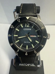 CITIZEN Eco-DRIVE J800-S119227 Men's WATCH DAY/Date STAINLESS Diver watch works - Picture 1 of 23