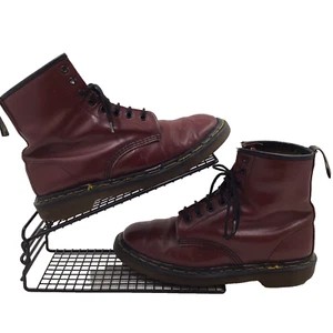 Dr. Martens Oxblood Cherry Red Men's Leather Boots 8 Hole UK 7 DMs Docs England - Picture 1 of 17