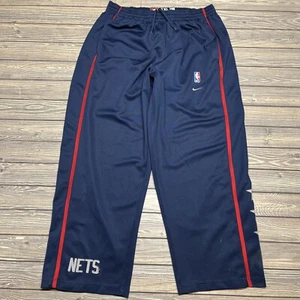 Vintage 2000s Nike NBA New Jersey Nets Warm Up Pants Retro "Rewind 1980" Gr. 2XL Sewn - Bild 1 von 9