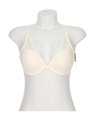 Spanx L46106 Ivory Undie-Tectable Underwire Push-Up Plunge Bra Size 34D - Image 1 of 4