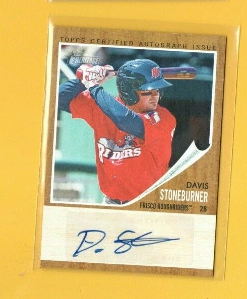 D19366  2011 Topps Heritage Minors Real One Autographs Davis Stoneburner #10/861 - Image 1 of 1