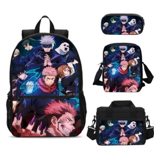 Satoru Gojo Jujutsu Kaisen Kinder Schule Rucksack Lunch Bag Stift Etui Schlinge Tasche Menge - Bild 1 von 19