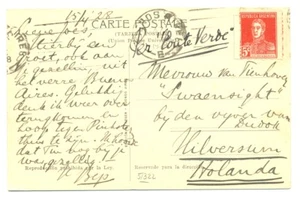 ITALY -ARGENTINA 1928 P.POSTCARD =CONTO VERDE = LLOYD SABAUDO = F/VF  - Picture 1 of 2