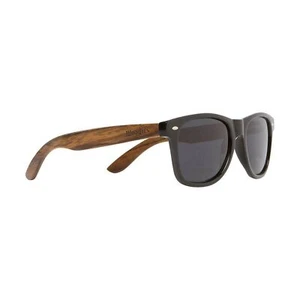 Sonnenbrille aus Holz schwarz polarisierte Gläser Nussbaumholz stilvoll einzigartig modern cool - Bild 1 von 6