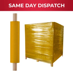 Pallet Wrap Yellow Stretch Shrink Wrapping Roll Extended 400 mm x 200 m x 20 mu - Picture 1 of 7