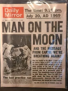 Riproduzione Giornale - DAILY MIRROR - 21 luglio 1969 - Man on Moon (Londra) - Foto 1 di 2