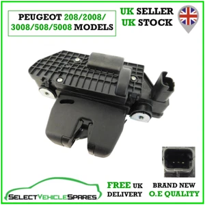 GENUINE NEW PEUGEOT 208/2008/3008/5008/508 (MK1) REAR TAILGATE BOOT LID LOCK - Picture 1 of 5