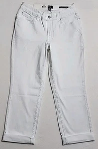 NWT Women's Jones New York Lexington White Size 6 Cuffed Capri - Picture 1 of 10