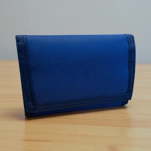 Lorenz Navy Blue Canvas Ripper Trifold 2 Zipped Sections Mens Boys Wallet 8008 - Picture 1 of 10