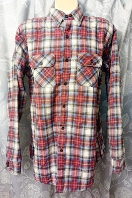 Camisa de franela acolchada a cuadros roja blanca azul negra Five Brother de colección talla XL  Foto 1 de 4