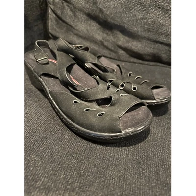 Sandalias sin cordones negras Klogs para mujer talla 9 verano primavera comodidad al aire libre Foto 1 de 4