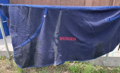 Refrigerador de cavalo, mistura de lã, Grande, Azul marinho, cobertura total do pescoço (anexo ao cabresto), usado - Imagem 1 de 4