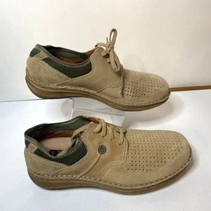 JOSEF SEIBEL Mens Shoes Casual Lace Up Suede Tan Size 40 Sz 7 US EXTRA WIDE NEW! - Picture 1 of 9