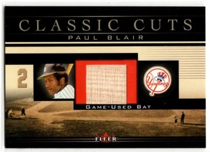 2002 Fleer Baseball Classic Cuts Paul Blair BAT YANKEES - Picture 1 of 1