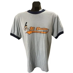 JE Dunn Construction Softball Ringer T-Shirt - Picture 1 of 6