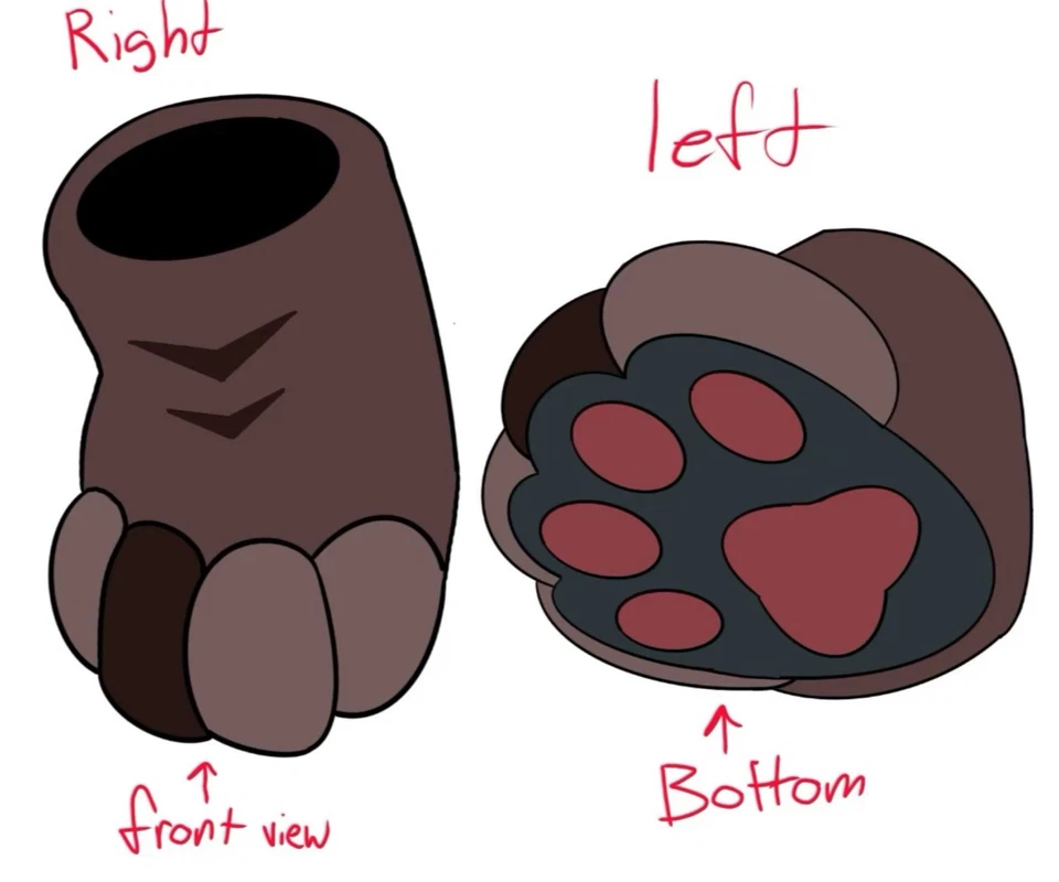 Shoes, Beast Clothing, Fur Suit, Feet, Furui Fur Feet Shoes - Image 1 of 3