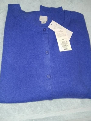 Suéter cárdigan XXL con botones para mujer. Azul-Púrpura Un Nuevo Día. Nuevo Foto 1 de 4