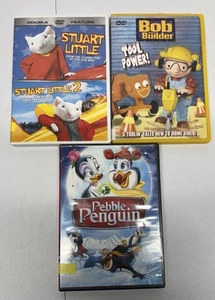 THE PEBBLE AND THE PENGUIN ANIMATED & Stuart Little 1 & 2 & Bob The Builder DVDs - Picture 1 of 3