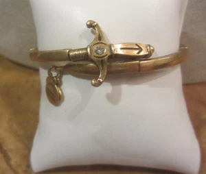 Alex & Ani goldfarbenes Schwert Wickelarmband Energiearmband mit Strass - Bild 1 von 5