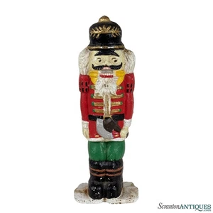 Vintage Christmas Nutcracker Cast Iron Door Stop Wedge - Picture 1 of 9