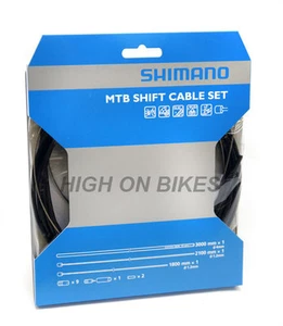 Shimano Mountain Bike Stainless Steel Gear Cable Set - Black - Picture 1 of 1