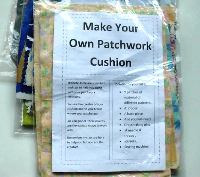 Make Your Own Patchwork Cushion Cover Kit - Image 1 of 3