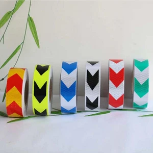 10M 25M 38M 3M Reflective Safety Warning Tape Sticker Roll Strip Arrow 5 CM Wide - Picture 1 of 8