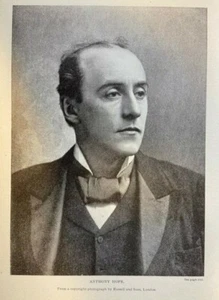 1897 Vintage Magazine Illustration Novelist Anthony Hope - Picture 1 of 1