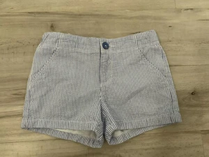 Gymboree Girls pair of blue striped print adjustable waist shorts sz 6 - Picture 1 of 3