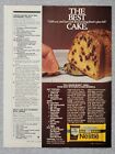 1983 Magazine Advertisement Page Toll House Chocolate Mini Morsels Cake Print Ad