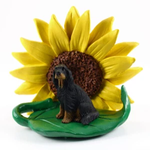 Gordon Setter Sunflower Figurine - Picture 1 of 2