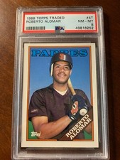 1988 Topps Traded ~ Roberto Alomar RC #4T ~ PSA 8 NM-MT 